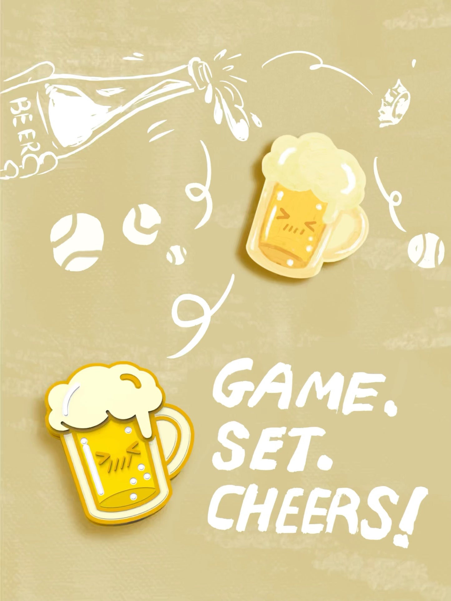 Beer Themed Tennis Dampener - Beer Lover Gift, Reduces Racket Vibration