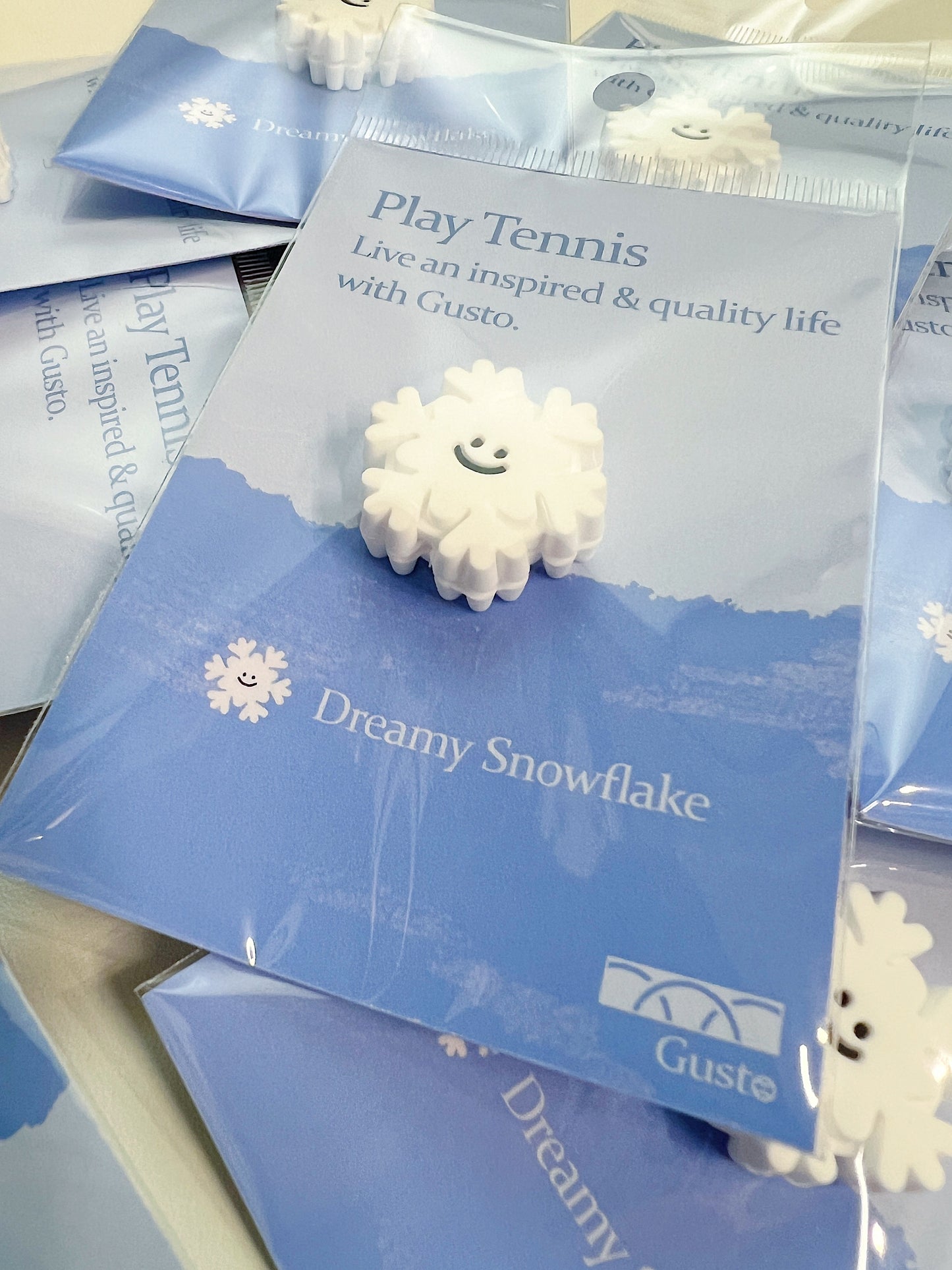 Playful Snow Tennis Racket Dampener - Weather the Game with a Smile