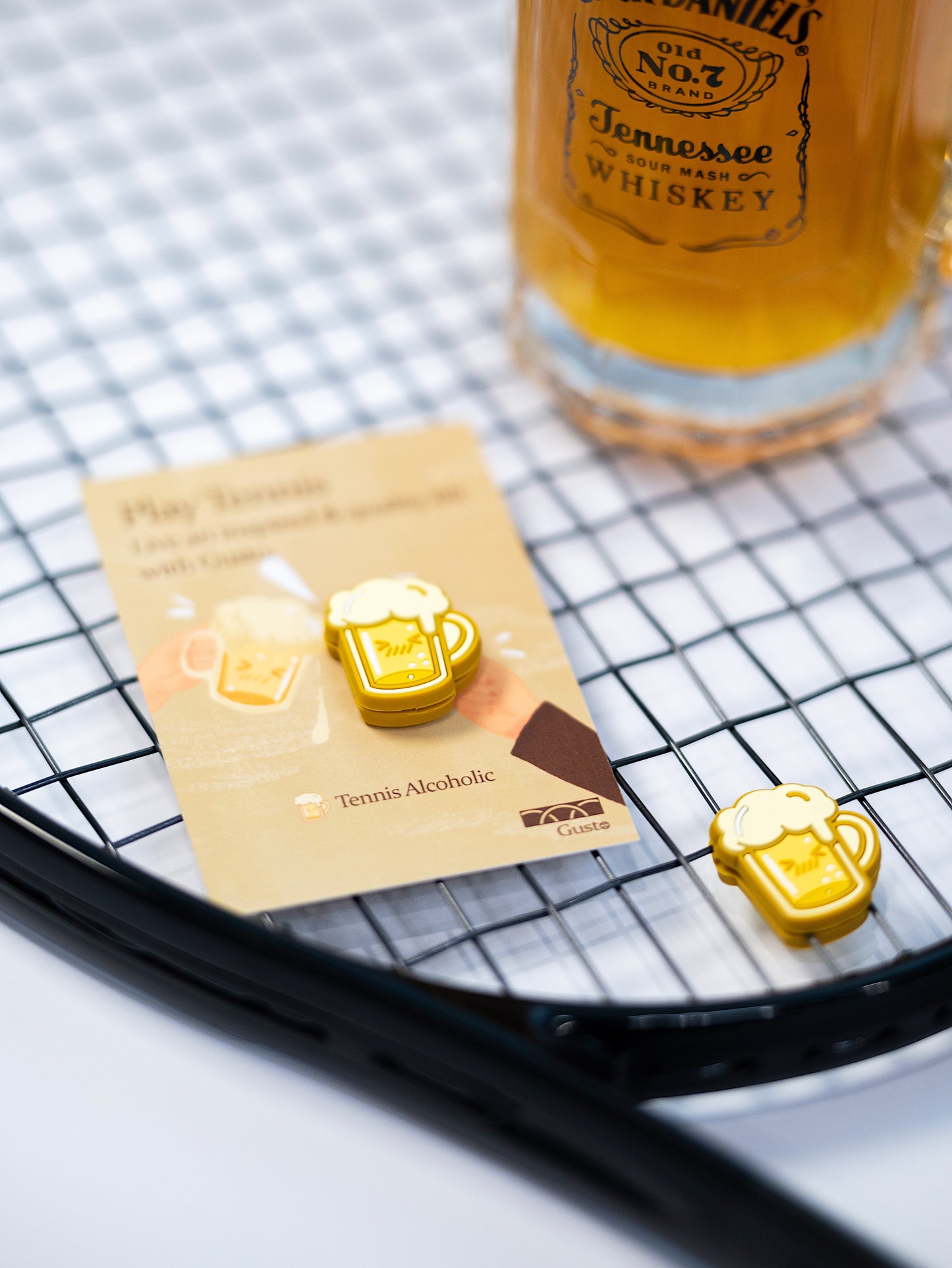 Beer Themed Tennis Dampener - Beer Lover Gift, Reduces Racket Vibration