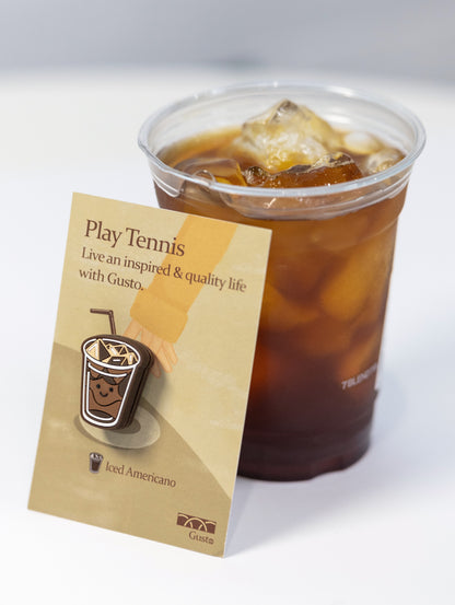 Coffee Themed Tennis Dampener - Iced Americano Lover Gift, Reduces Racket Vibration