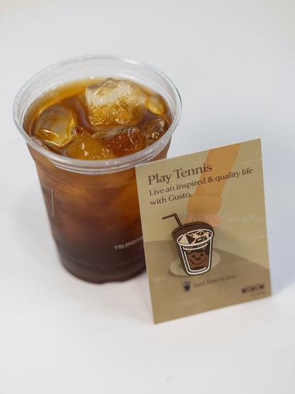 Coffee Themed Tennis Dampener - Iced Americano Lover Gift, Reduces Racket Vibration