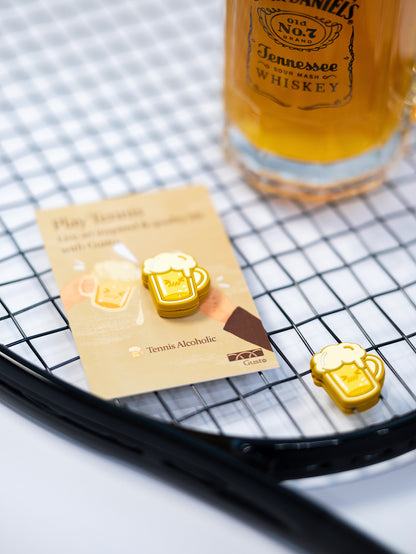 Beer Themed Tennis Dampener - Beer Lover Gift, Reduces Racket Vibration