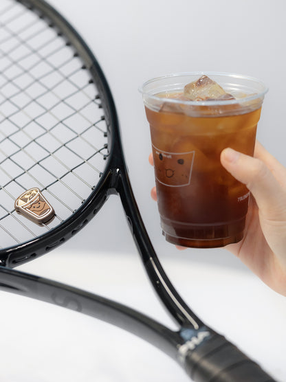 Coffee Themed Tennis Dampener - Iced Americano Lover Gift, Reduces Racket Vibration